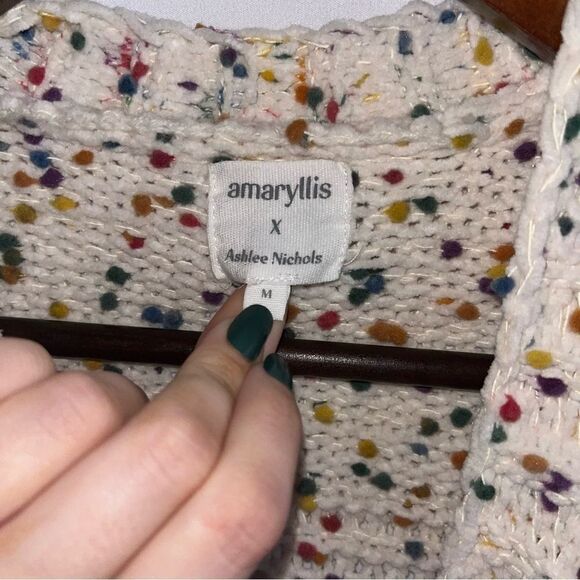 Amaryllis Women's Ashlee Nichols Collab Knit Open Sweater Cardigan - Picture 6 of 9